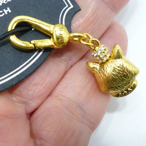 New My Flat in London Tally Ho fox charm gold pendant bracelet purse necklace - Picture 4 of 5
